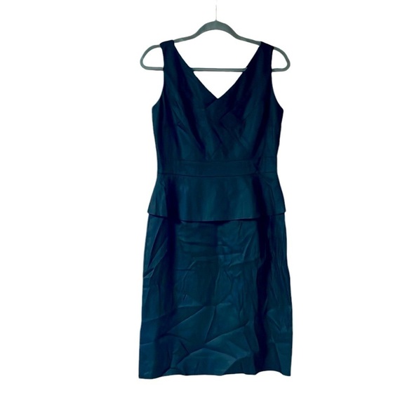 Tahari Arthur S. Levine size 6 sleeveless black tier fitted midi dress - Picture 1 of 8